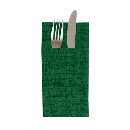 Image SERVIETTES KANGOUROU 'JAZZ' 55 G/M2 40x40 CM VERT JAGUAR AIRLAID (700 UNITÉ) #1