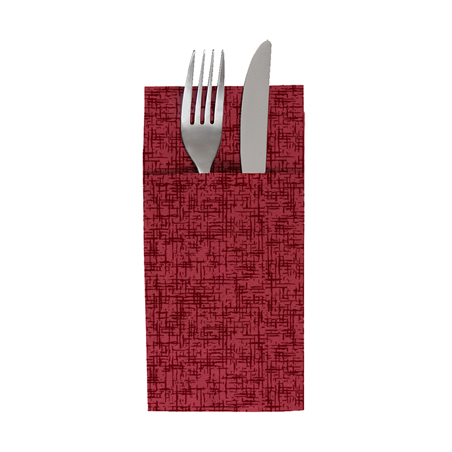 Image SERVIETTES KANGOUROU 'JAZZ' 55 G/M2 40x40 CM BORDEAUX AIRLAID (700 UNITÉ) #1