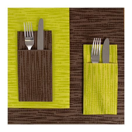 SERVIETTES "CANGURITO" 'SAFARI' 55 G/M2 33x40 CM KIWI AIRLAID (700 UNITÉ)