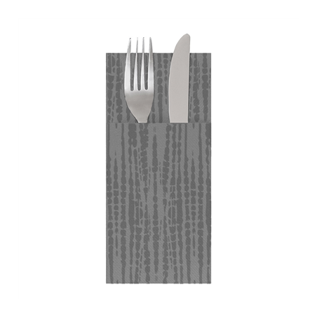 Image SERVIETTES "CANGURITO" 'SAFARI' 55 G/M2 33x40 CM GRIS AIRLAID (700 UNITÉ) #1