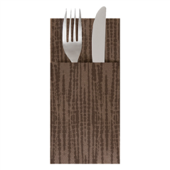 Image SERVIETTES "CANGURITO" 'SAFARI' 55 G/M2 33x40 CM CHOCOLAT AIRLAID (700 UNITÉ) #1