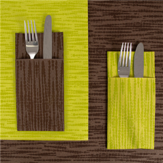 SERVIETTES "CANGURITO" 'SAFARI' 55 G/M2 33x40 CM CHOCOLAT AIRLAID (700 UNITÉ)