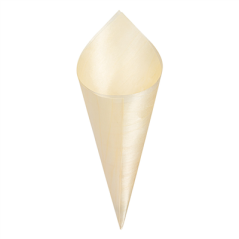 CORNETS EN FEUILLE DE PEUPLIER 24 CM NATUREL BOIS (500 UNITÉ)