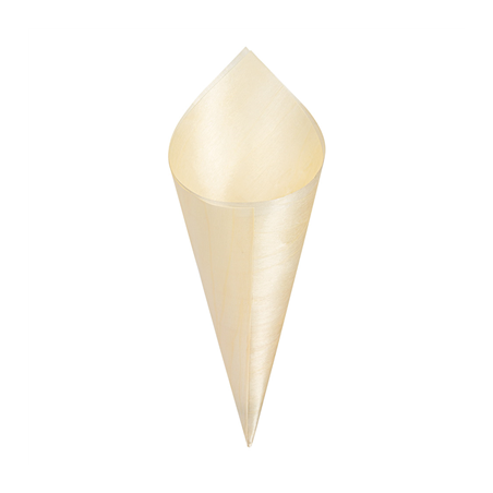 CORNETS EN FEUILLE DE PEUPLIER  24 CM NATUREL BOIS (500 UNITÉ)