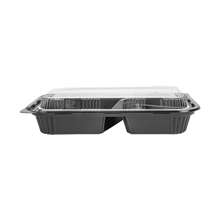 COFFRETS POUR REPAS 3 COMPART.  22,7x14,7x3,5 CM NOIR PP (200 UNITÉ)