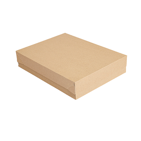 Image PLATEAUX + COUVERCLE 'THEPACK' 240 G/M2 19,5x11x4,5 CM NATUREL CARTON ONDULÉ NANO-MICRO (200 UNITÉ) #1
