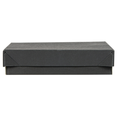PLATEAUX + COUVERCLE 'THEPACK' 230 G/M2 19,5x11x4,5 CM NOIR CARTON ONDULÉ NANO-MICRO (200 UNITÉ)