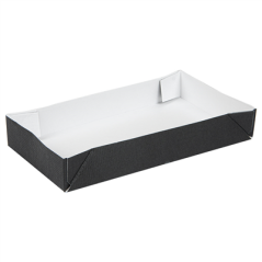 Image PLATEAUX + COUVERCLE 'THEPACK' 230 G/M2 19,5x11x4,5 CM NOIR CARTON ONDULÉ NANO-MICRO (200 UNITÉ) #4