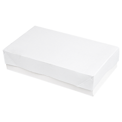 Image PLATEAUX + COUVERCLE 'THEPACK' 230 G/M2 19,5x11x4,5 CM BLANC CARTON ONDULÉ NANO-MICRO (200 UNITÉ) #1