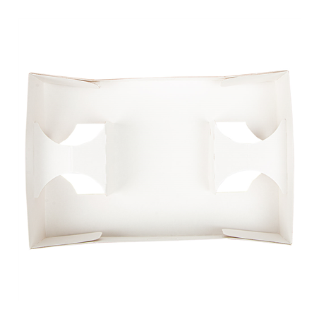 PLATEAUX REPAS À EMPORTER 4 VERRES+1 COMPART. 'THEPACK' 280 G/M2 25,3x17x6,5 CM NATUREL CARTON ONDULÉ NANO-MICRO (300 UNITÉ)