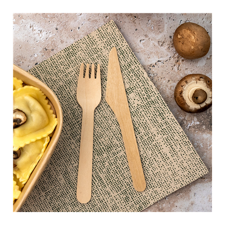 SERVIETTES ECOLABEL P. 1/4 'DOUBLE POINT - DAKAR' 19 G/M2 40x40 CM NATUREL OUATE RECYCLÉE (1200 UNITÉ)