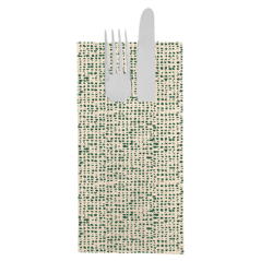 Image SERVIETTES KANGOUROU ECOLABEL 'DOUBLE POINT - DAKAR' 19 G/M2 39x40 CM NATUREL OUATE RECYCLÉE (1400 UNITÉ) #1