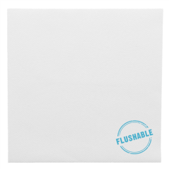 Image SERVIETTES FLUSHABLES  50 G/M2 20x20 CM BLANC AIRLAID (3600 UNITÉ) #1