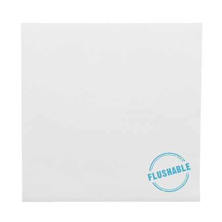 Image SERVIETTES FLUSHABLES  50 G/M2 20x20 CM BLANC AIRLAID (3600 UNITÉ) #1