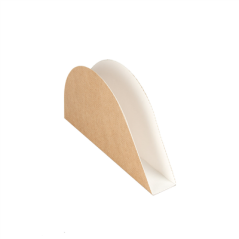 Image RÉCIPIENTS POUR TACOS 'THEPACK' 220 G/M2 15x2x7 CM NATUREL CARTON ONDULÉ NANO-MICRO (1200 UNITÉ) #1