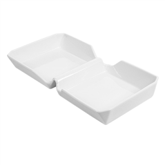 Image BURGER BOX 26x13,7x3,4 CM BLANC PORCELAINE (6 UNITÉ) #1