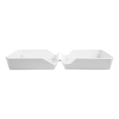 BURGER BOX 26x13,7x3,4 CM BLANC PORCELAINE (6 UNITÉ)