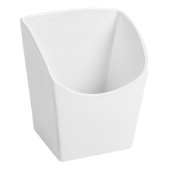 Image BOÎTES À FRITES L 13,3x9,4x14,6 CM BLANC PORCELAINE (6 UNITÉ) #1