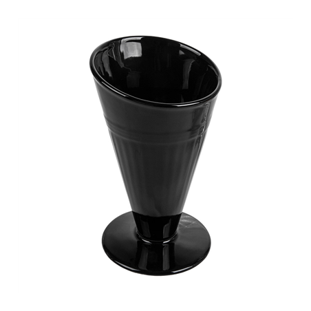 Image GOBELETS POUR FRITURES  Ø11,8x19,8 CM NOIR PORCELAINE (6 UNITÉ) #1