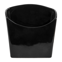 BOÎTES À FRITES S 12,4x6,5x12,7 CM NOIR PORCELAINE (6 UNITÉ)