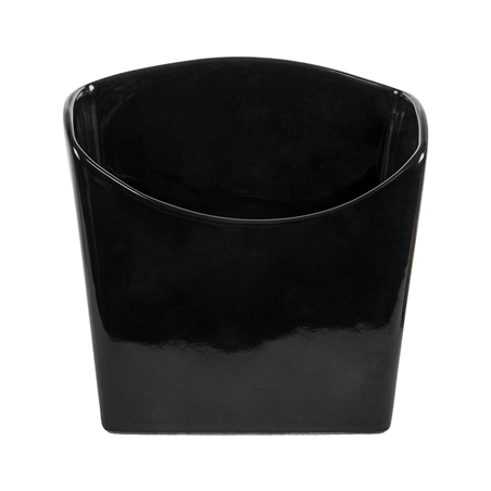 BOÎTES À FRITES S  12,4x6,5x12,7 CM NOIR PORCELAINE (6 UNITÉ)