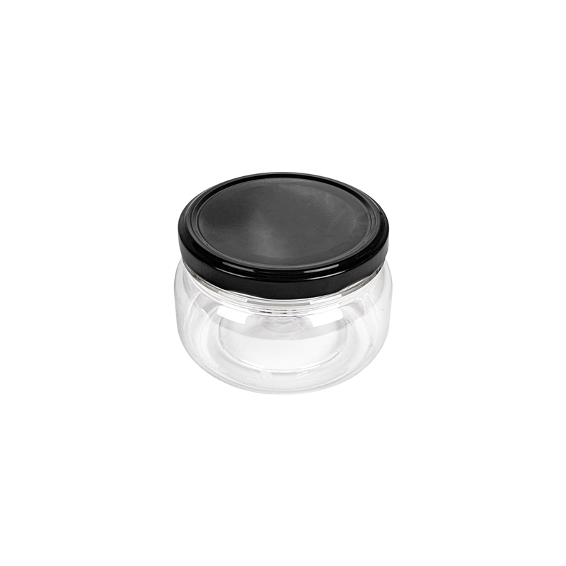 POT AVEC COUVERCLE 250 ML Ø10x6,5 CM TRANSPARENT PET (154 UNITÉ)
