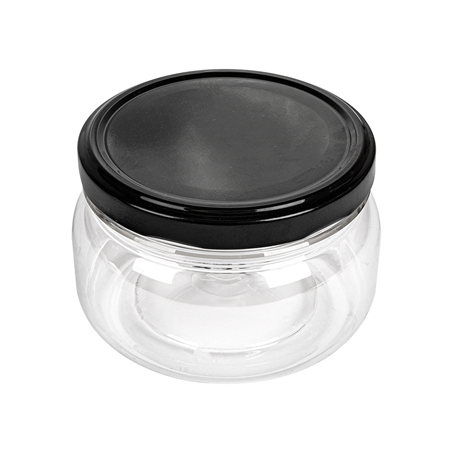 Image POT AVEC COUVERCLE 250 ML Ø10x6,5 CM TRANSPARENT PET (154 UNITÉ) #1