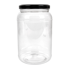 POT AVEC COUVERCLE 1000 ML Ø10,8x17 CM TRANSPARENT PET (51 UNITÉ)
