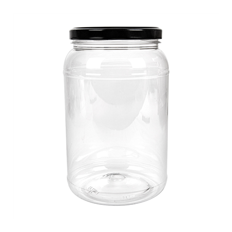POT AVEC COUVERCLE 1000 ML Ø10,8x17 CM TRANSPARENT PET (51 UNITÉ)