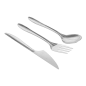 Image SET FOURCHETTE, COUTEAU, CUILLÈRE  18 CM ARGENTE INOX (100 UNITÉ) #4