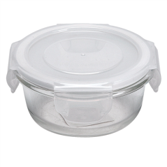 Image RÉCIPIENTS RONDS AVEC COUVERCLE 'WAKI GLASS' 210 ML Ø 10,5x5/6 CM TRANSPARENT VERRE (6 UNITÉ) #1