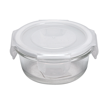 Image RÉCIPIENTS RONDS AVEC COUVERCLE 'WAKI GLASS' 210 ML Ø 10,5x5/6 CM TRANSPARENT VERRE (6 UNITÉ) #1