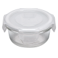 Image RÉCIPIENTS RONDS AVEC COUVERCLE 'WAKI GLASS' 210 ML Ø 10,5x5/6 CM TRANSPARENT VERRE (6 UNITÉ) #1