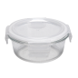 Image RÉCIPIENTS RONDS AVEC COUVERCLE 'WAKI GLASS' 400 ML Ø 13x5,5/6,3 CM TRANSPARENT VERRE (6 UNITÉ) #1