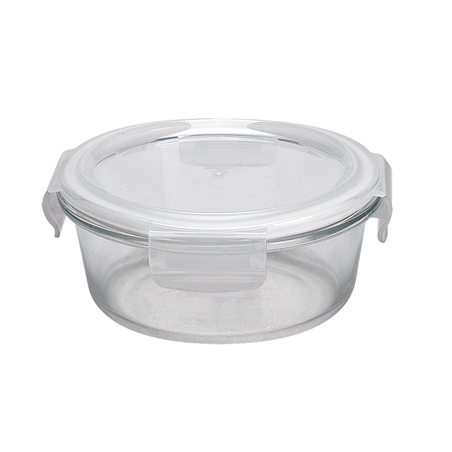 Image RÉCIPIENTS RONDS AVEC COUVERCLE 'WAKI GLASS' 620 ML Ø 15x6/7 CM TRANSPARENT VERRE (6 UNITÉ) #1