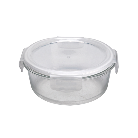 Image RÉCIPIENTS RONDS AVEC COUVERCLE 'WAKI GLASS' 950 ML Ø 17,2x6,6/7,5 CM TRANSPARENT VERRE (6 UNITÉ) #1