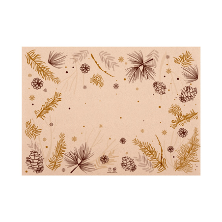 Image SETS DE TABLE ECOLOGIQUE 'WINTER' 48 G/M2 31x43 CM NATUREL PAPIER RECYCLÉ (2000 UNITÉ) #1