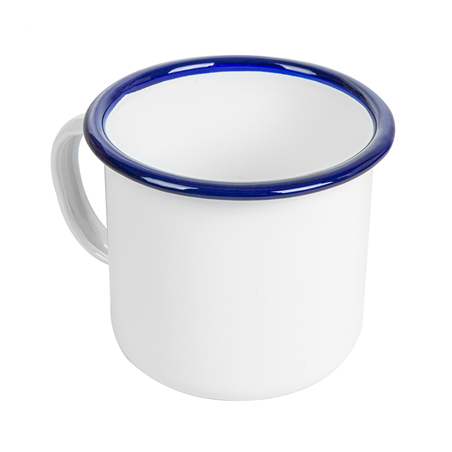 Image TASSES 'ENAMELWARE' 350 ML Ø 8x8 CM BLANC ACIER ÉMAILLÉ (6 UNITÉ) #1