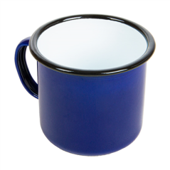 Image TASSES 'ENAMELWARE' 350 ML Ø 8x8 CM BLEU ACIER ÉMAILLÉ (6 UNITÉ) #1