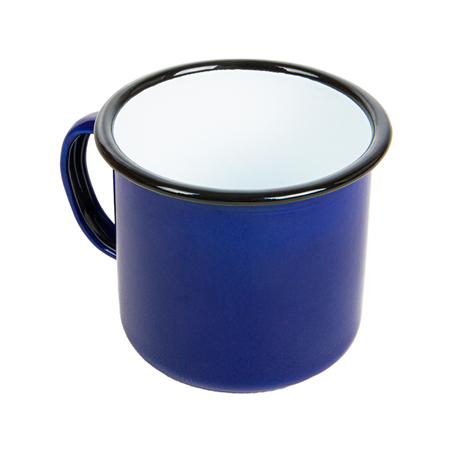 Image TASSES 'ENAMELWARE' 350 ML Ø 8x8 CM BLEU ACIER ÉMAILLÉ (6 UNITÉ) #1