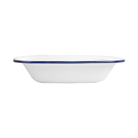 BOLS RECTANGULAIRES 'ENAMELWARE' 980 ML 26x19x5,5 CM BLANC ACIER ÉMAILLÉ (6 UNITÉ)