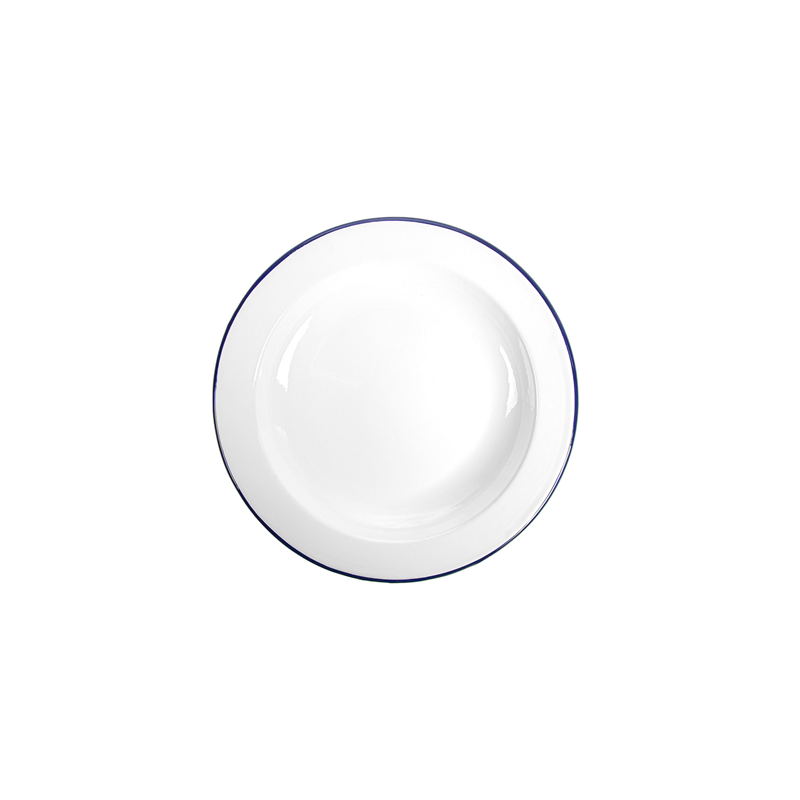 ASSIETTES PLATES 'ENAMELWARE'  Ø 24,3x2,8 CM BLANC ACIER ÉMAILLÉ (6 UNITÉ)