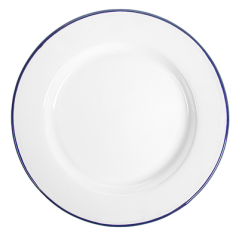 Image ASSIETTES PLATES 'ENAMELWARE' Ø 25,5x2 CM BLANC ACIER ÉMAILLÉ (6 UNITÉ) #1