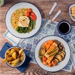 Image ASSIETTES PLATES 'ENAMELWARE'  Ø 25,5x2 CM BLANC ACIER ÉMAILLÉ (6 UNITÉ) #4