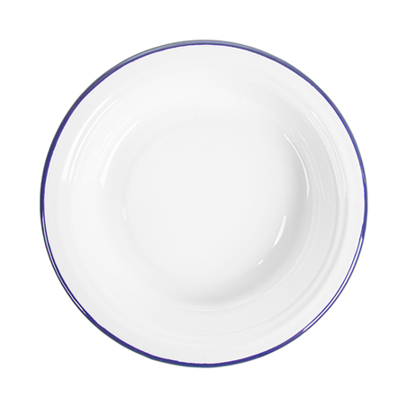 Image ASSIETTES CREUSES 'ENAMELWARE' 330 ML Ø 18x3,5 CM BLANC ACIER ÉMAILLÉ (6 UNITÉ) #1