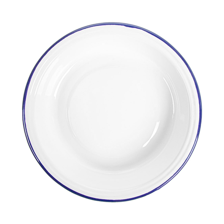 Image ASSIETTES CREUSES 'ENAMELWARE' 740 ML Ø 22x4,5 CM BLANC ACIER ÉMAILLÉ (6 UNITÉ) #1