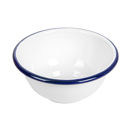 Image BOLS 'ENAMELWARE' 470 ML Ø 14x7 CM BLANC ACIER ÉMAILLÉ (6 UNITÉ) #1