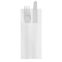 Image SERVIETTES KANGOUROU  55 G/M2 40x40 CM BLANC AIRLAID (700 UNITÉ) #1