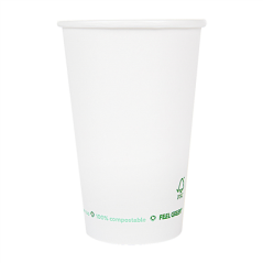 Image GOBELETS BOISSONS FROIDES ET CHAUDES 1 PAROI 660 ML 300 G/M2 Ø9/6x17 CM BLANC CARTON (1000 UNITÉ) #1