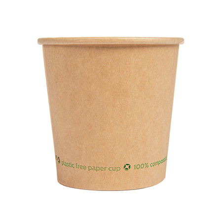 Image GOBELETS EN PAPIER 1 PAROI 120 ML 230 G/M2 Ø6,3/4,5x6 CM MARRON CARTON (1000 UNITÉ) #1